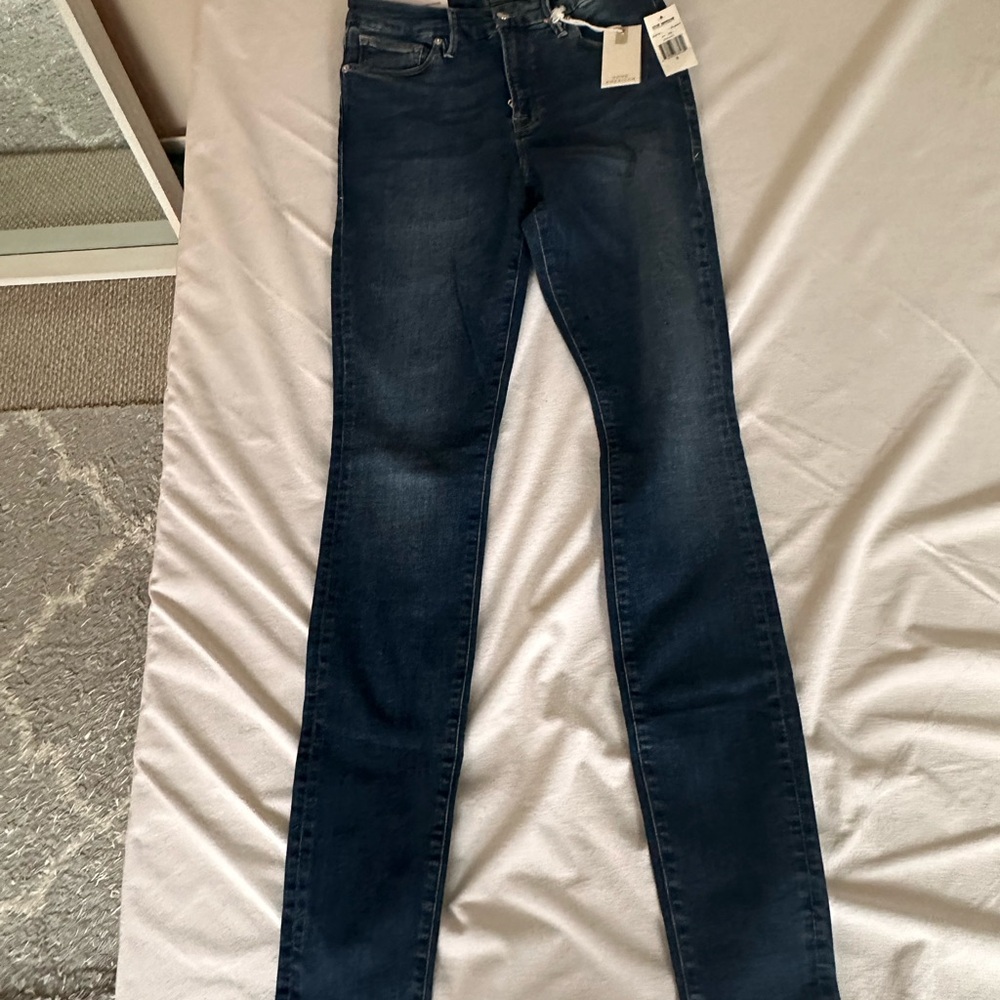 Good American High-Rise Skinny Jeans - Dark Blue